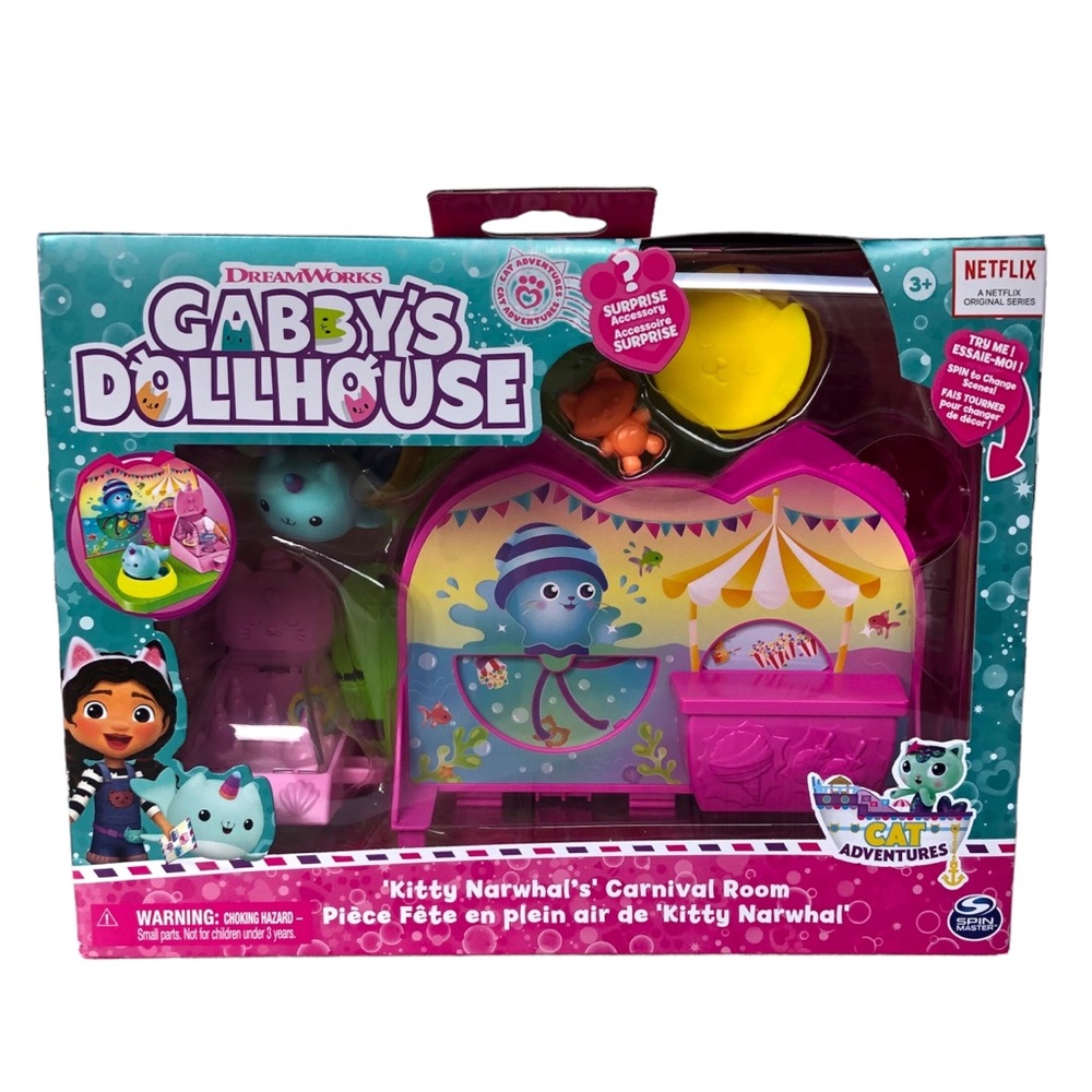 Gabby’s Dollhouse Cat Adventure Kitty Narwhal’s Carnival Room Netflix Dreamworks